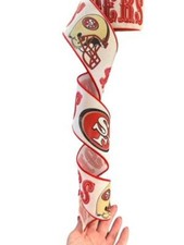 2.5" Wired 49RS Football Sports Team Ribbon  10 Yard Roll 