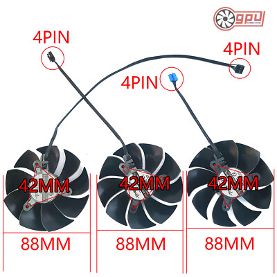 Full Set GPU Fans 87mm EVGA 3060 3070 3080 Ti 3090 FTW3 Ultra 20mm PLD09220S1