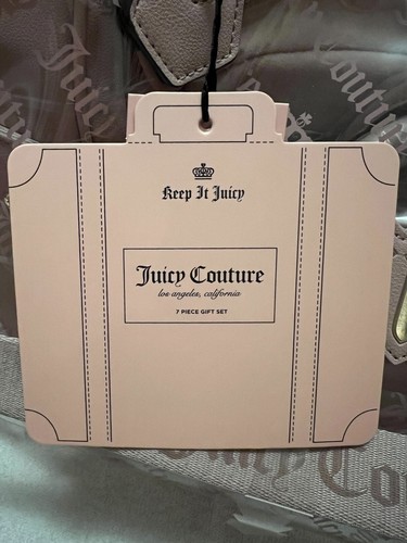 Juicy Couture NWT clear weekender bag -7 piece gift set - Dusty Rose Value $198 - 第 5/24 張圖片