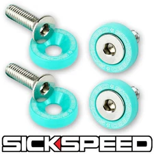4 PC MINT GREEN 5MM WINDSCREEN FENDER WASHER BOLT KIT MOTORCYCLE WINDSHIELD M4