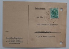 DDR Dienstpost Brief Beh&ouml;rdenpost Staatliches Kreiskontor Halberstadt 22.6.61