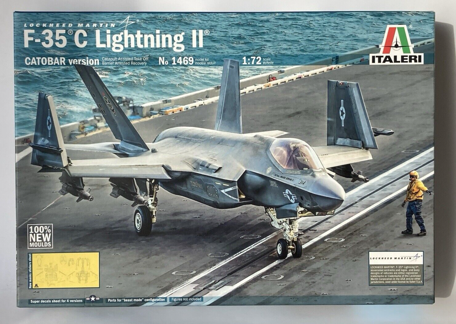 Italeri 1469 F-35C Lightning II CATOBAR Version 1:72 Aircraft Model Kit - Image 14