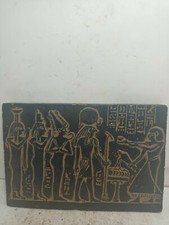 RARE ANTIQUE ANCIENT EGYPTIAN Stela Goddess Isis God Osiris Magic Hieroglyphic