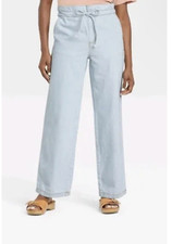 Women's High-Rise Wide Leg Jeans- Light wash  - Universal Thread MSRP 35