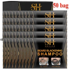 Black Beard Simple Hair Dye Shampoo for Men Permanent Darkening Hair Coloring