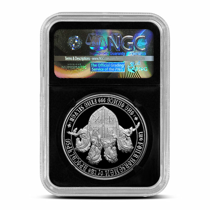 1oz WHITE HORSE OF CONQUEST Proof NGC PF70 4 Four Horsemen Of The