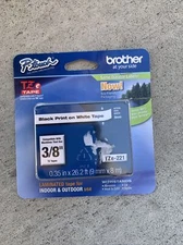 Brother International Tze221 Label Tape - 0.38" Width 1 Each