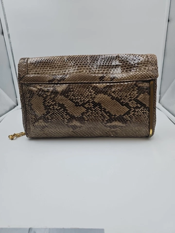 Bolso sin asas de cuero de serpiente de pitón vintage Bags By Supreme Bag Foto 2 de 4