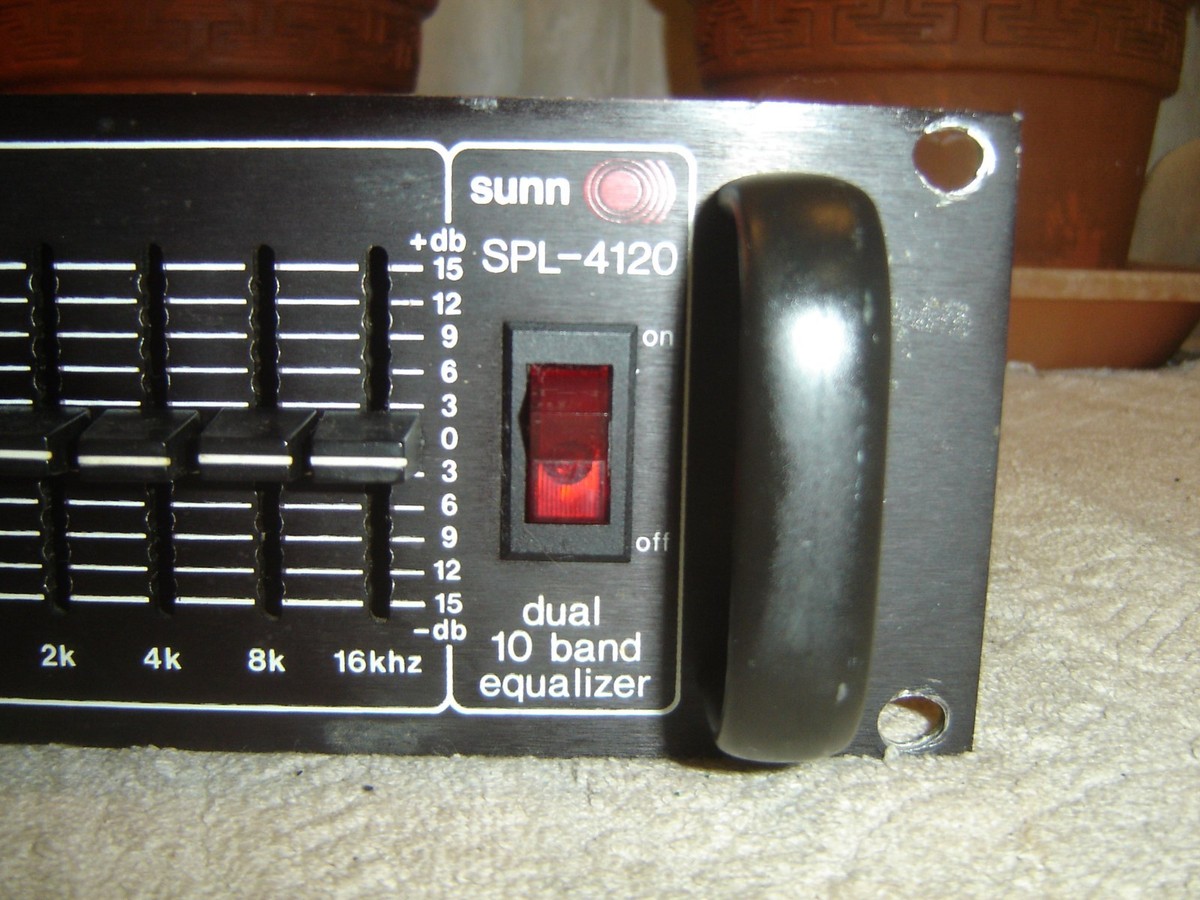Sunn SPL-4120, Dual 10 Band Graphic Equalizer, Eq, Vintage Rack