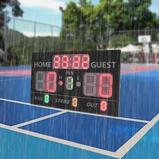 LED Scoreboard for Baseball Games, Portable Electronic Digital Scoreboard