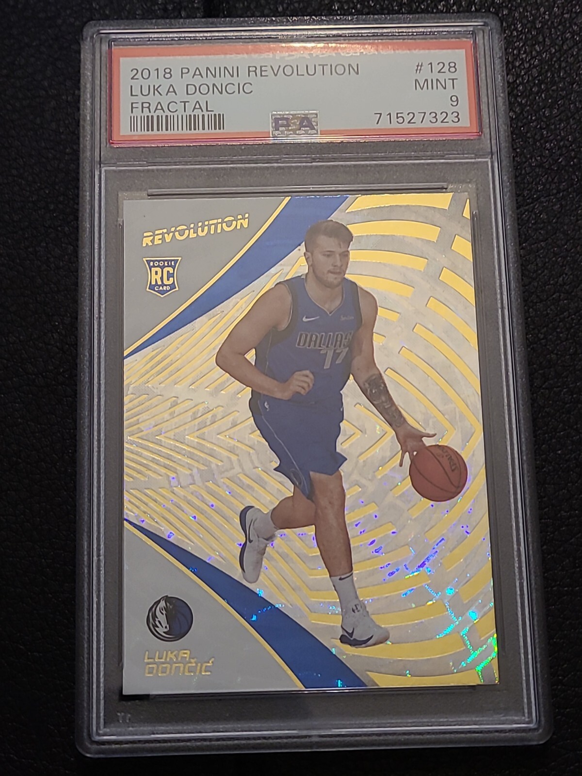 2018 Panini Revolution Luka Doncic Rookie RC Fractal PSA 9