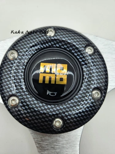 MOMO Eagle Street Sport Steering Wheel 320mm 12.5in Carbon Fiber Look - Picture 6 of 9