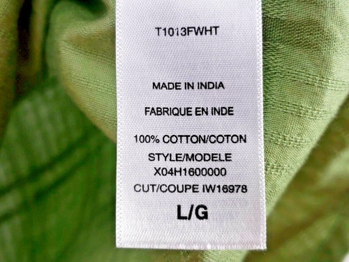 Guess Jeans Mens Shirt Size Lrg Long Sleeve Button Green Embroidered Glory/Honor - Picture 5 of 9