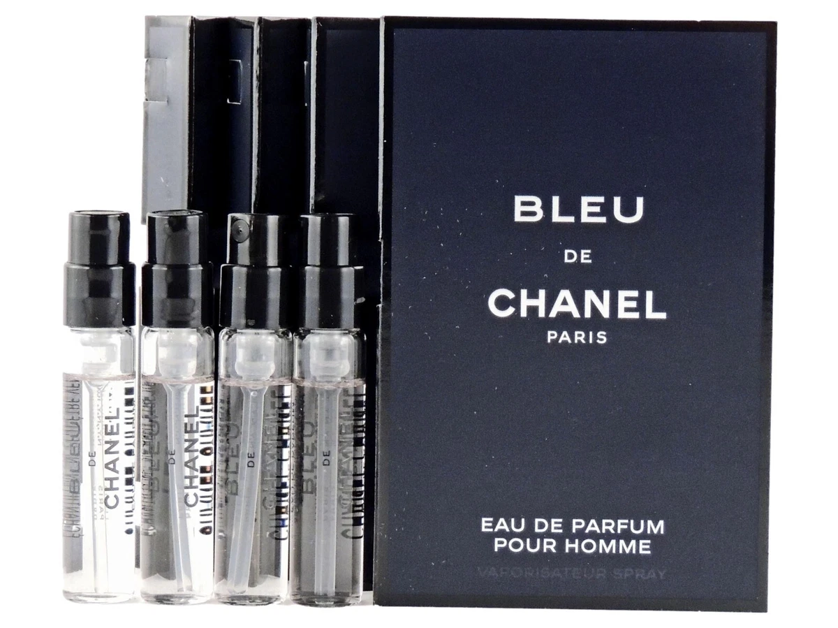 CHANEL BLEU DE CHANEL EAU DE PARFUM 1.5ml .05fl oz x 4 SPRAY SAMPLE VIALS