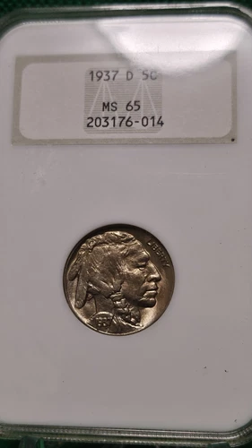 1937-D Buffalo Nickel Silver MS65