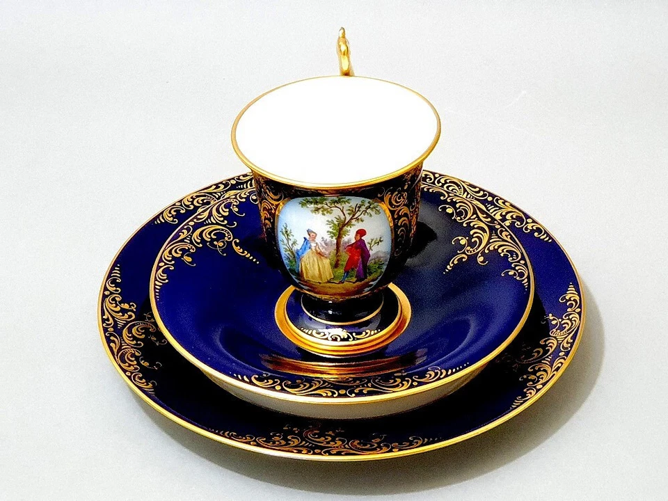 3-tlg. Kaffee Gedeck mit Froschkönig Henkel Hutschenreuther Hohenberg um 1914 - Bild 2 von 4