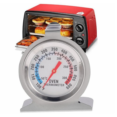 Sliver Stainless Steel Oven Thermometer Temperature Gauge For Pizza