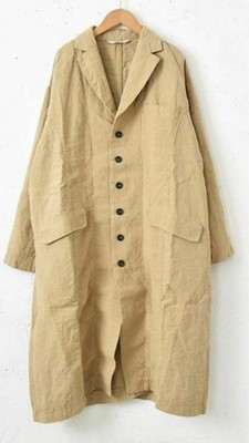 ICHI Antiquites 100% Linen Canvas Long Outerwear Made in Japan New with tag