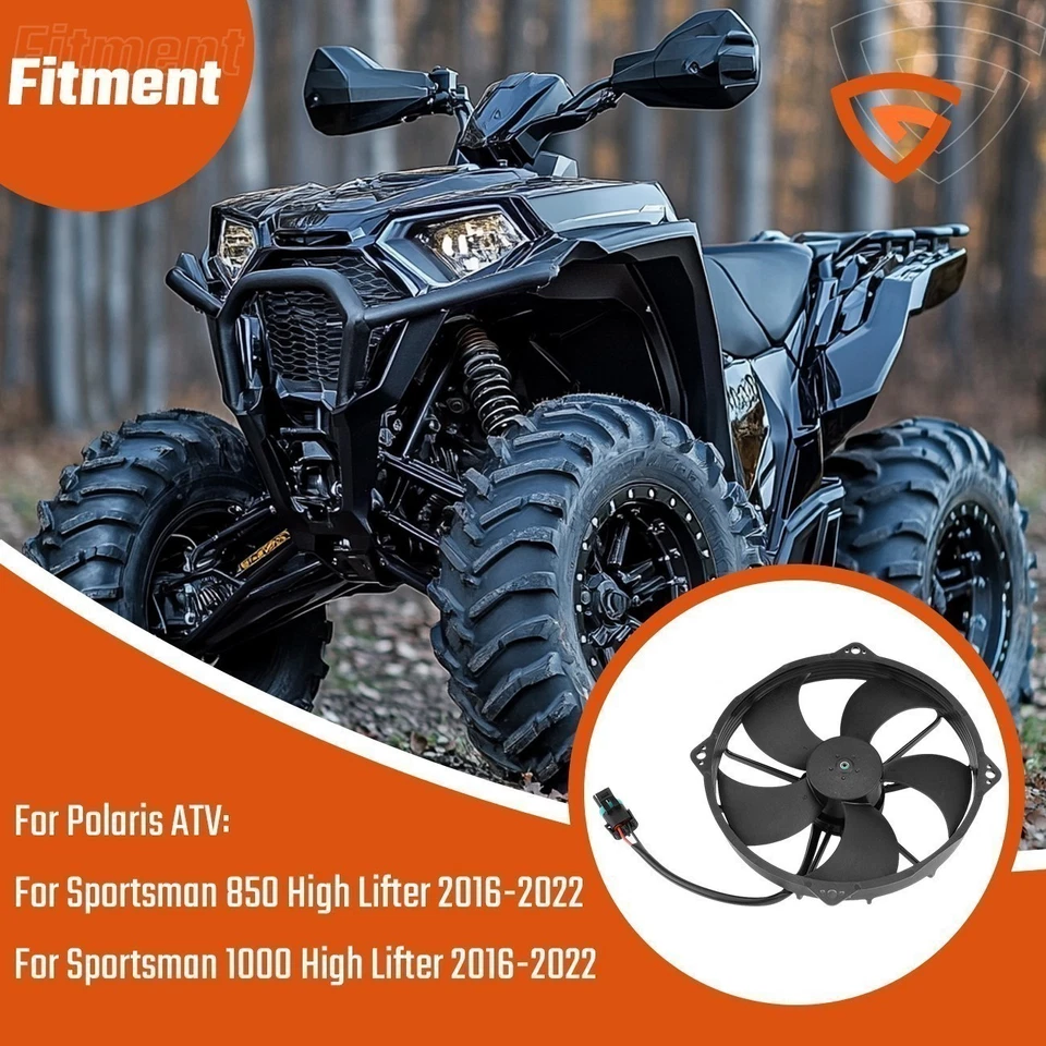 Ventilador de refrigeración del radiador para Polaris Sportsman 850 High Lifter 2016 2017 2018 - 2022 Foto 3 de 4
