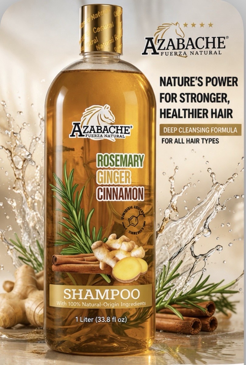 Azabache Rosemary Ginger Cinnamon Shampoo 1L Hair Growth Strength