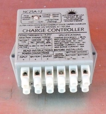 Flexcharge NC25A-12  25A 12V Charge Controller for Lead-Acid Batteries [H9C]