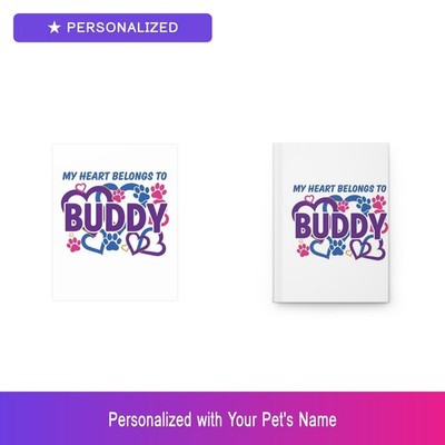 Custom Dog Pet Gift Set Poster Journal Personalized Name Bundle Easter Gift