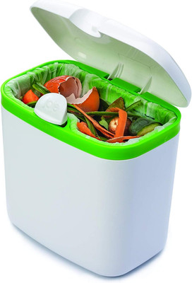 Joie Countertop Compost Bin, Indoor Compost Bins, White, Plastic