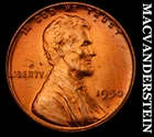 1950 Lincoln Wheat Cent - Red Choice Gem Brilliant Unc  No Reserve  #K4312