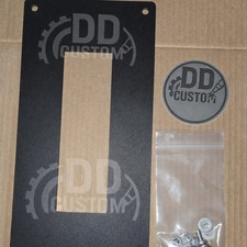 Single Din Stereo Mounting Plate Powdercoated Black