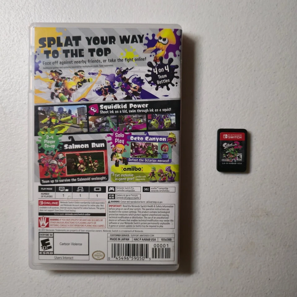 Splatoon 2 Nintendo Switch Video Game Multiplayer Shooter - Image 2 of 2