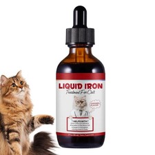 Iron Supplements For Cats, 60ML Liquid Iron With Folate And B12 Supports Pet