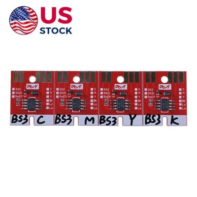 US Stock-Generic Chip Permanent for JV33 BS3 Cartridge,4pcs/set(CMYK)
