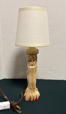 VTG Primitive Style Handcrafted Pencil SANTA Night Light Lamp Christmas Signed +