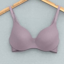 Maidenform Womens Bra 34B Purple Wireless T-Shirt Adjustable Straps Seamless