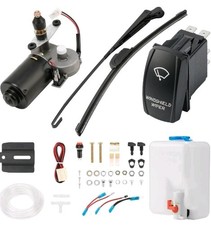 Oumurs 12v Electric Utv Windshield Wiper Kit Universal Window Washer Pump With