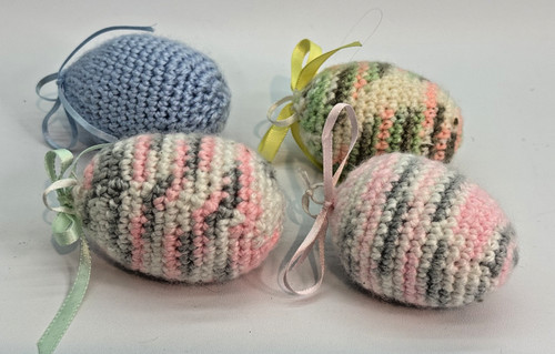Kitted Easter Eggs - Home Decor - Decorations - Lot of 4