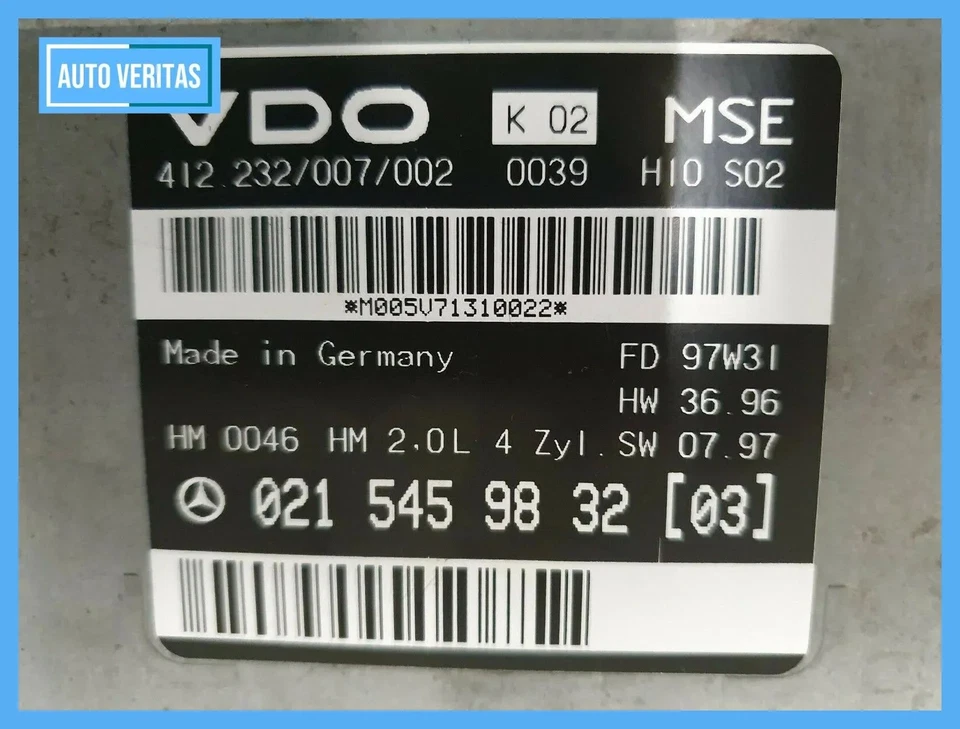 original engine control unit ECU 2.0 L Mercedes-Benz W210 E200 0215459832 - Image 3 of 3