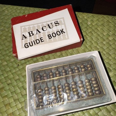 Abacus Wood Brass In Box