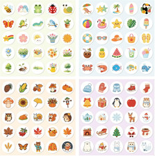 500PCS Seasonal Stickers for Kids,Spring Summer Autumn Winter Four Seasons Stick