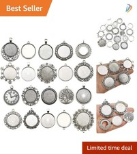 Mixed 20pcs 25mm Round Blank Bezel Trays - Perfect for Cabochon Jewelry Designs