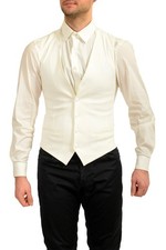 Dolce & Gabbana Men's White Cotton Dress Vest US 36 IT 46