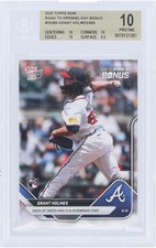 Grant Holmes Braves 2025 Topps Racks up Career-High 15Ks ODB9 BGS 10 Rookie Card