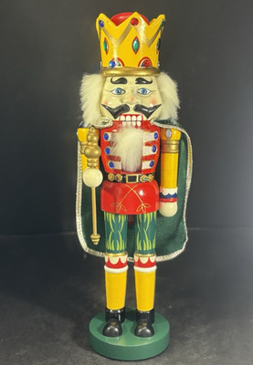 Nutcracker Christmas Wood Figure Multicolor King Freestanding 15''Hx5.5''Lx4''W EC