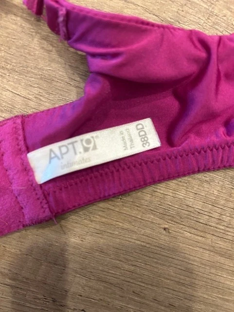 Apt 9 Intimates бюстгальтер пурпурный цветочный кружевной на косточках регулируемый женский 38DD - Изображение 3 из 3