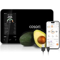 Cosori Digitale Smart-KüChenwaage KalorienzäHler App USB-C 19 NäHrstoffe 5 Kg