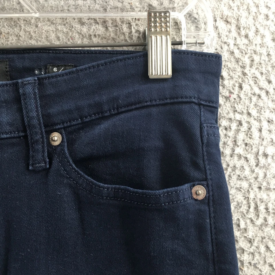 Pantalones al tobillo ajustados Lucky Brand Ava para mujer 6/28 (real 30x25,5) azul tiro medio Foto 4 de 4