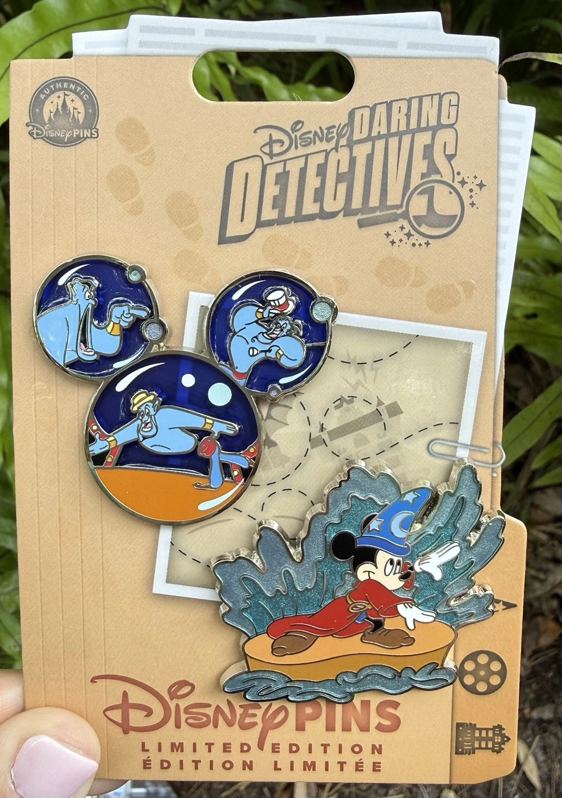 2026 Disney Parks Daring Detectives Fantasmic Sorcerer Mickey LE3000 2 Pin Set