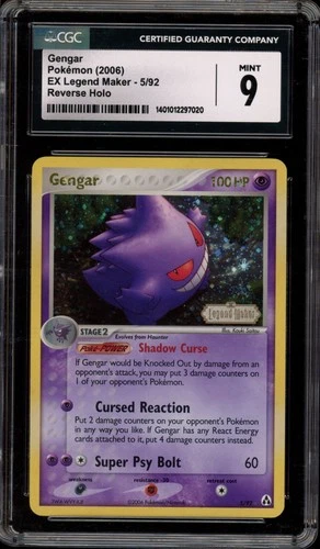 Pokemon Gengar EX Legend Maker Reverse Holo Rare #5 CGC 9 Mint