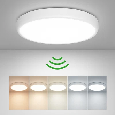 LED Deckenleuchte Bewegungsmelder Sensor Lampe Treppenlicht Badleuchte Außen 20W - Bild 1 von 4