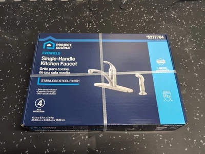 PROJECT SOURCE. Project Source EVERFIELD Stainless Steel Single Handle Mid-arc Kitchen Faucet